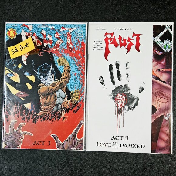 Faust 9-Book Lot 1st Printings 🔑 issues (1988-1995) Tim Vigil Northstar/Rebel - Picture 2 of 13